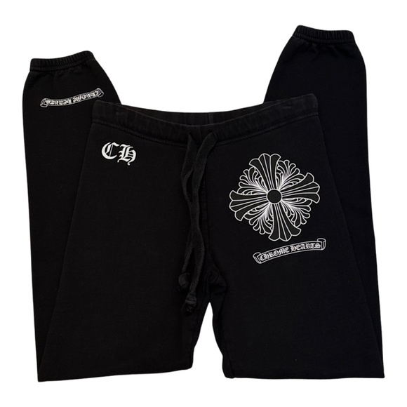 CHROME HEARTS Maltese Cross Graphic Print Sweatpants - Picture 1 of 7